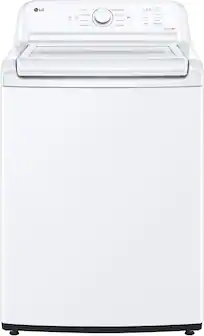 Front. LG - 4.1 Cu. Ft. High-Efficiency Top Load Washer with TurboDrum Technology - White.