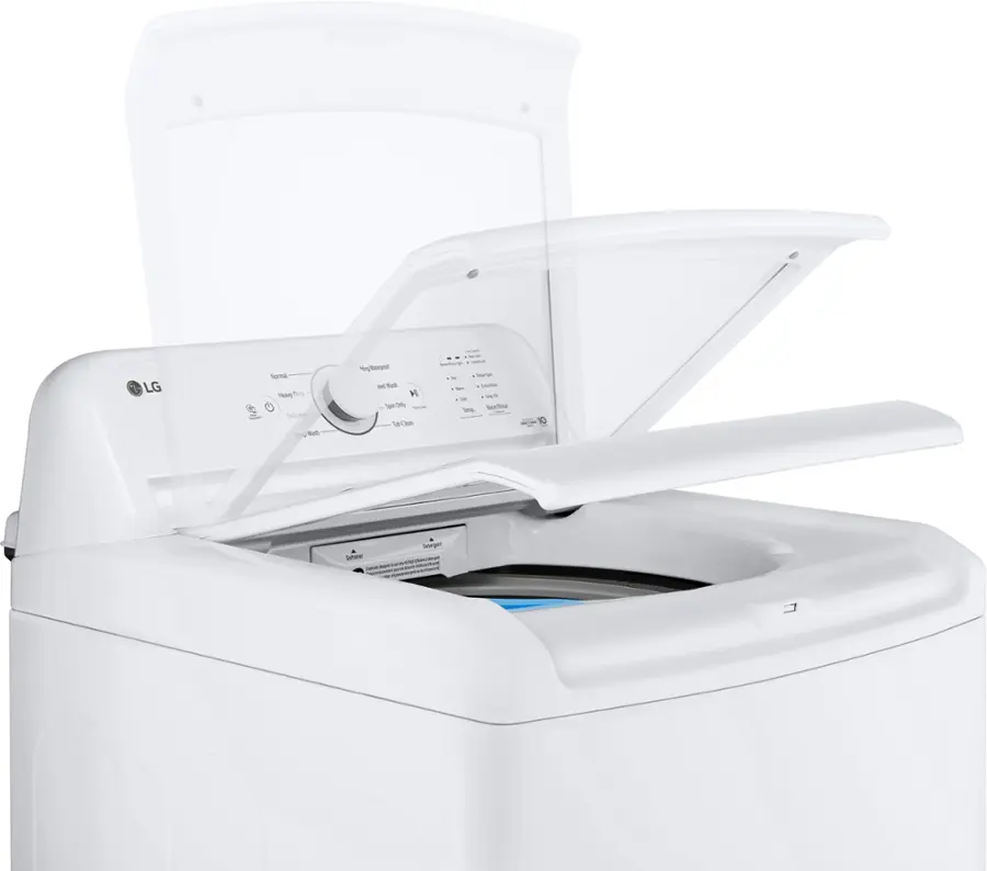 Alt View 22. LG - 4.1 Cu. Ft. High-Efficiency Top Load Washer with TurboDrum Technology - White.