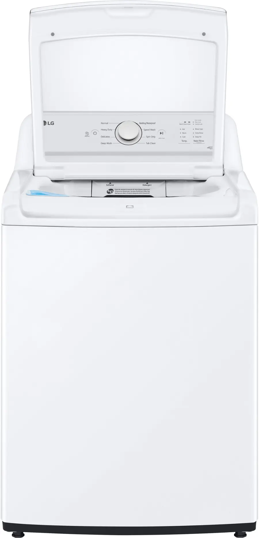 Alt View 16. LG - 4.1 Cu. Ft. High-Efficiency Top Load Washer with TurboDrum Technology - White.