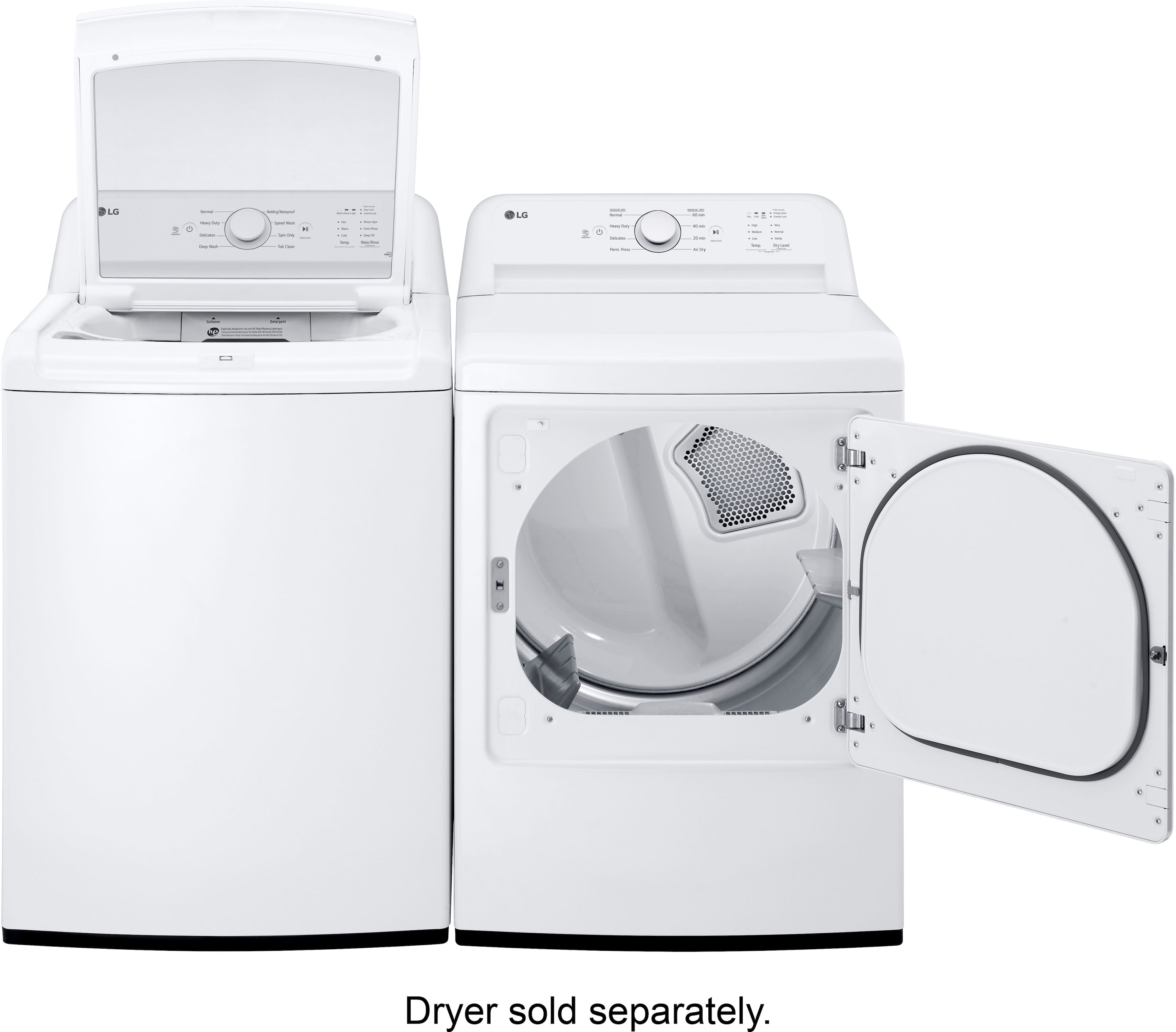 Alt View 30. LG - 4.1 Cu. Ft. High-Efficiency Top Load Washer with TurboDrum Technology - White.