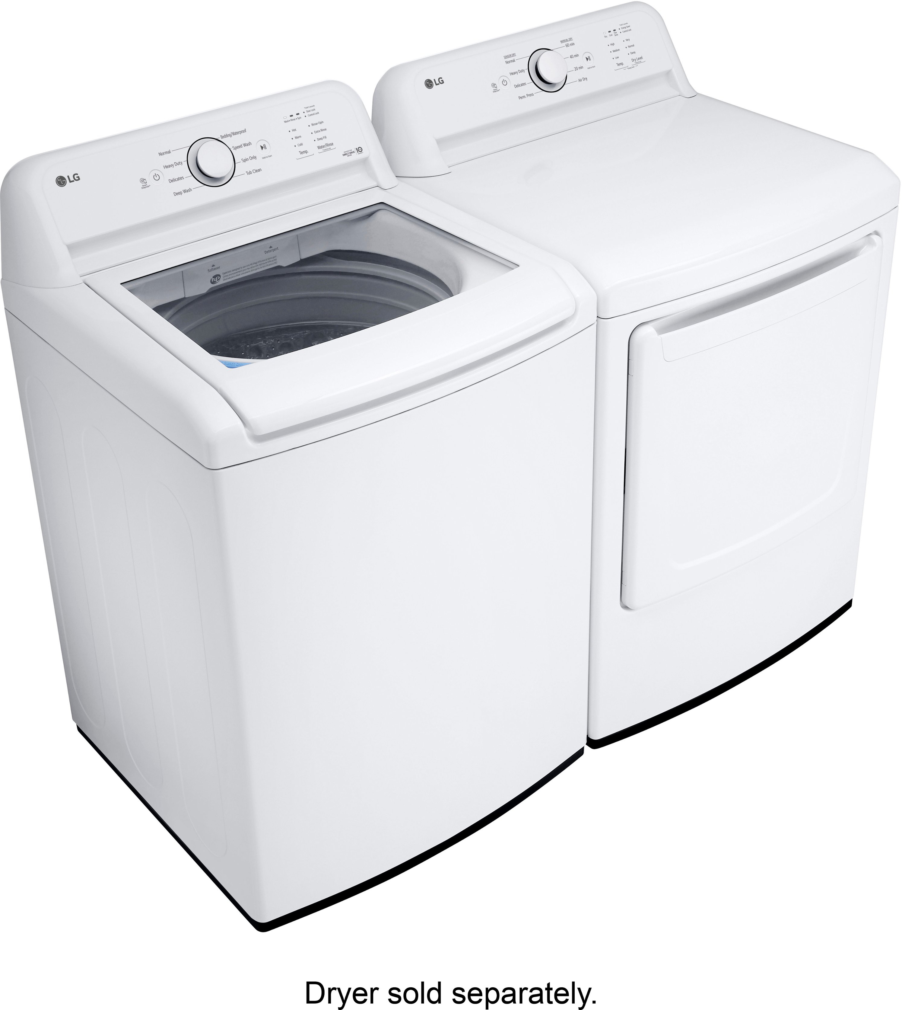 LG 4.8 Cu. Ft. High-Efficiency Smart Top Load Washer with 4 Way Agitator  White WT7155CW - Best Buy
