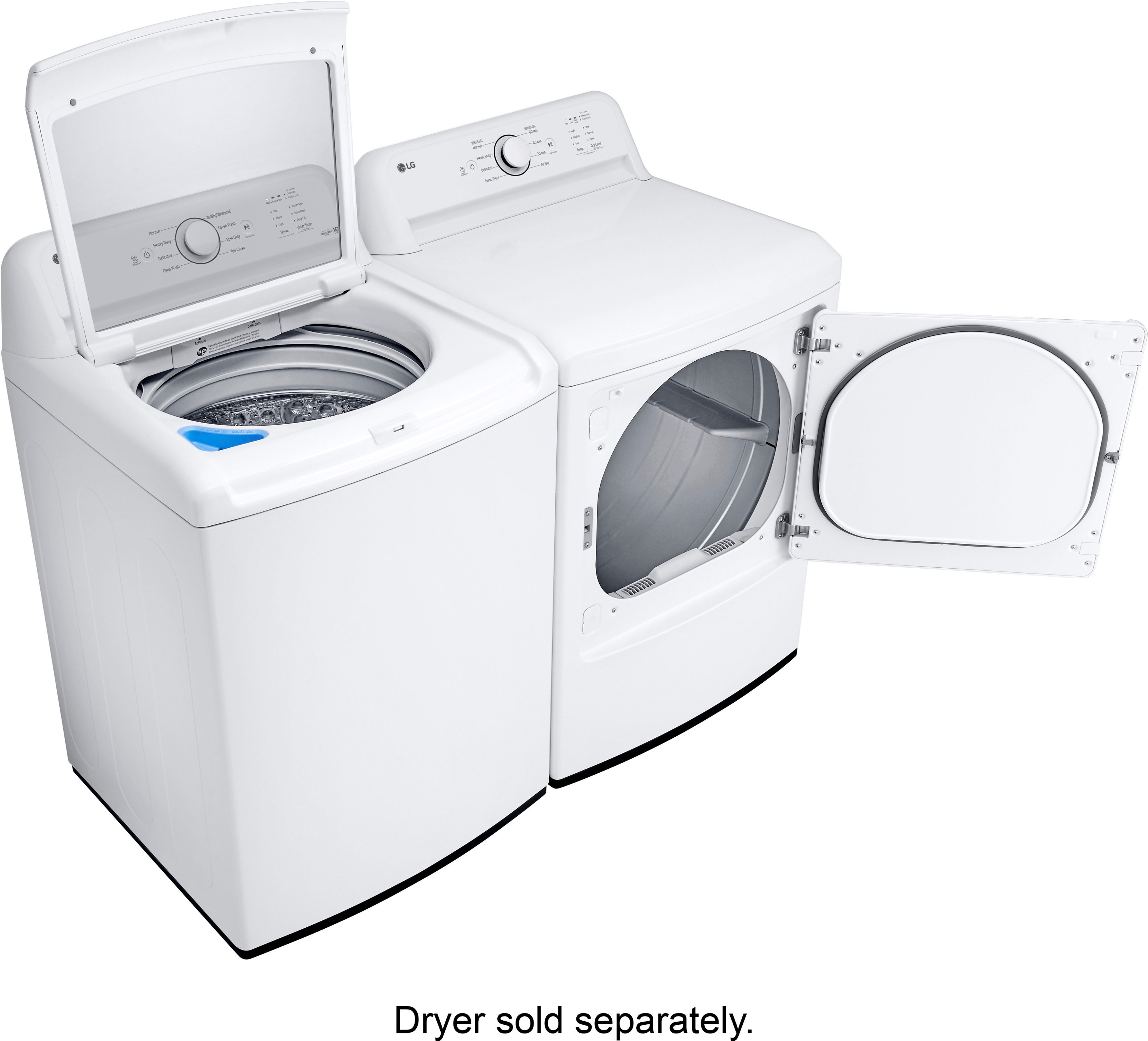 LG Top Load Washer and Electric Energy Star Dryer - WT6105CW-DLE6100W