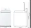 Left. LG - 4.1 Cu. Ft. High-Efficiency Top Load Washer with TurboDrum Technology - White.