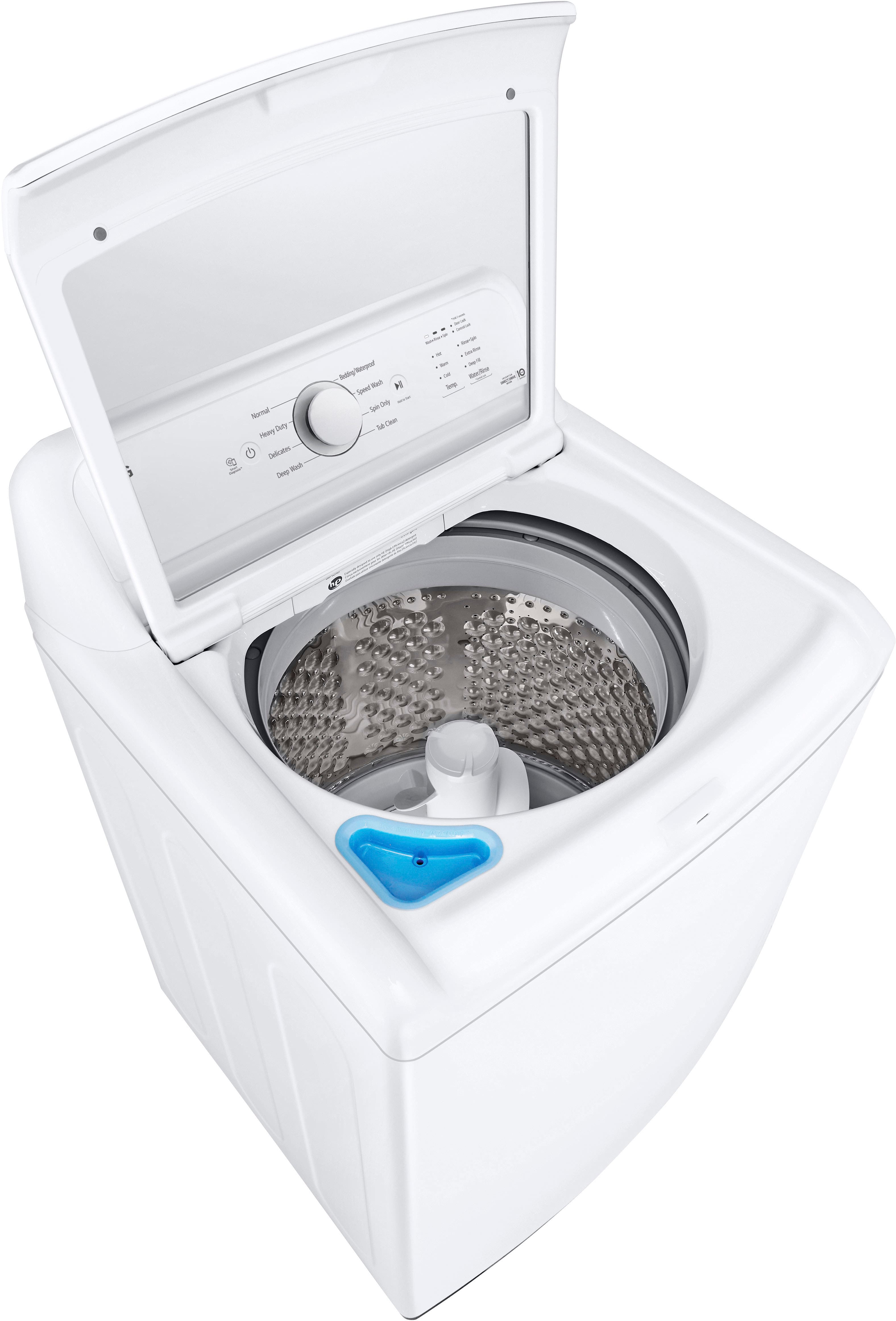 Alt View 17. LG - 4.1 Cu. Ft. High-Efficiency Top Load Washer with TurboDrum Technology - White.