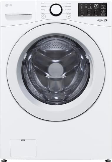 LG - 5.0 Cu. Ft. High-Efficiency Stackable Front Load Washer with 6Motion Technology - White