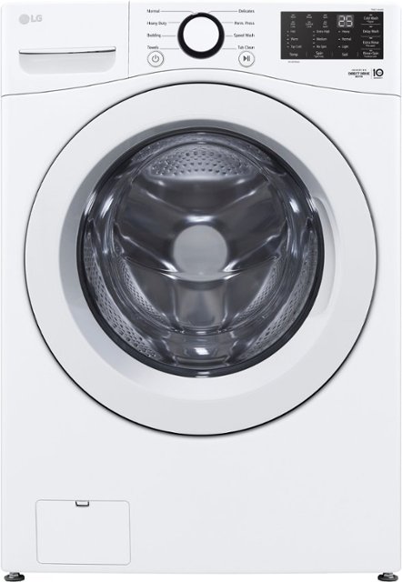 Front. LG - 5.0 Cu. Ft. High-Efficiency Front Load Washer with 6Motion Technology - White.