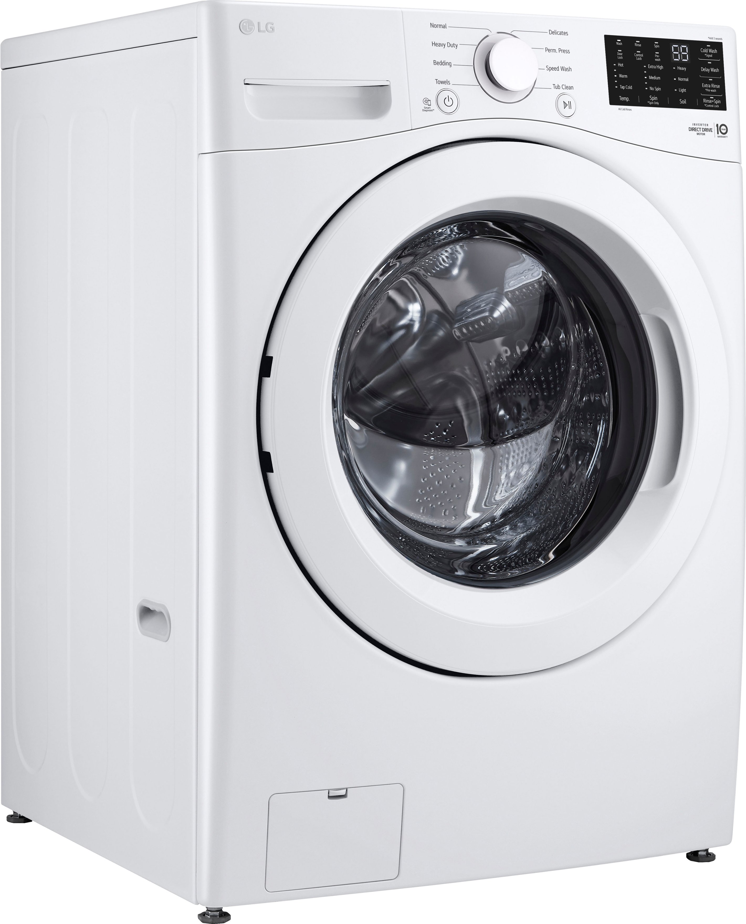 LG 5.0 Cu. Ft. High-Efficiency Front Load Washer with 6Motion Technology  White WM3470CW - Best Buy