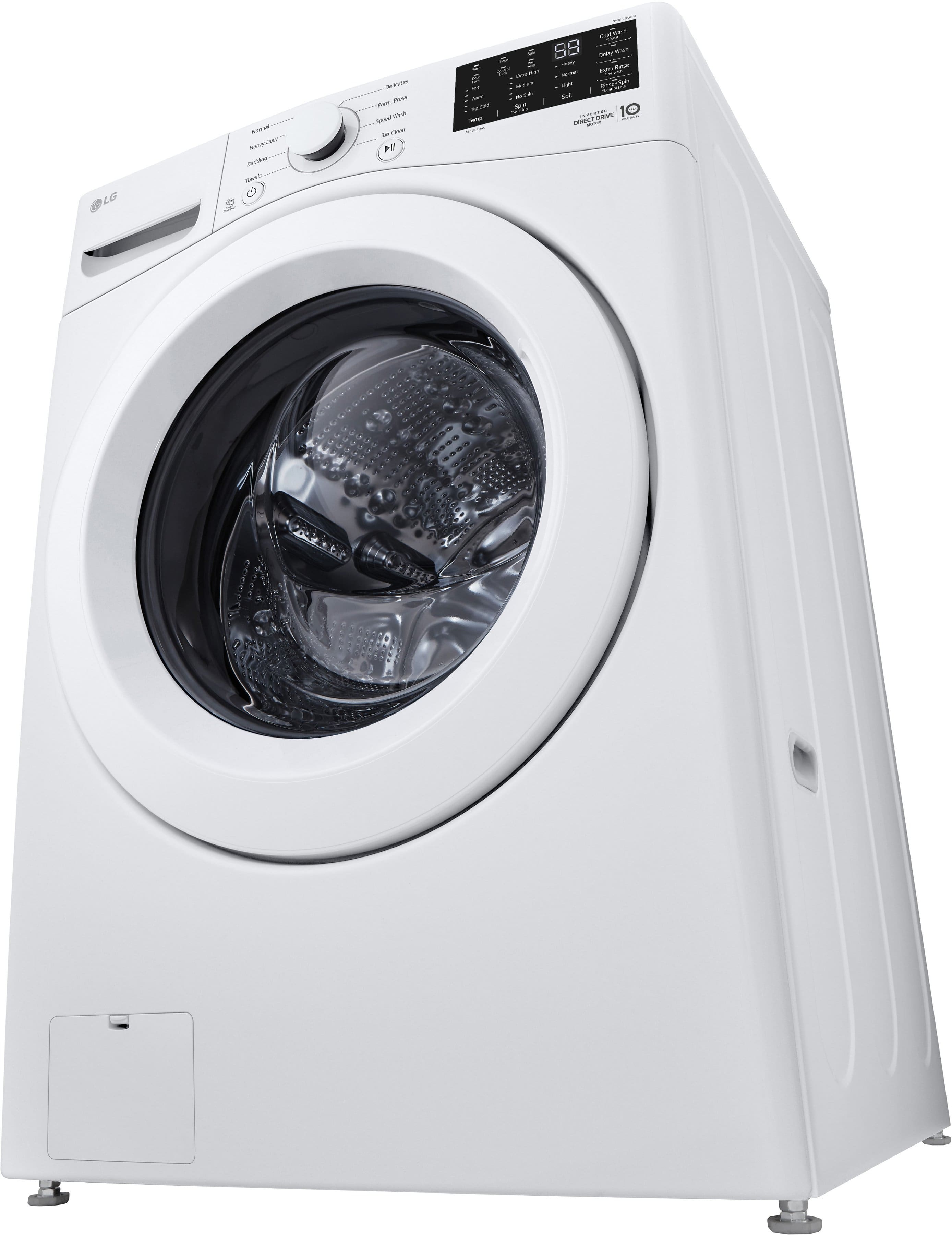 Alt View 11. LG - 5.0 Cu. Ft. High-Efficiency Front Load Washer with 6Motion Technology - White.