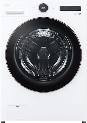 LG - 5.0 Cu. Ft. High-Efficiency Stackable Smart Front Load Washer with Steam and TurboWash 360 - White