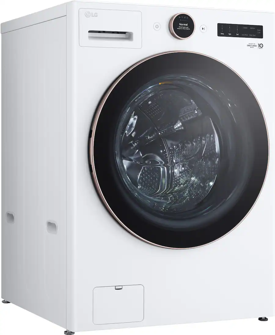 LG 5.0 Cu. Ft. High Efficiency Stackable Smart Front Load Washer with ...