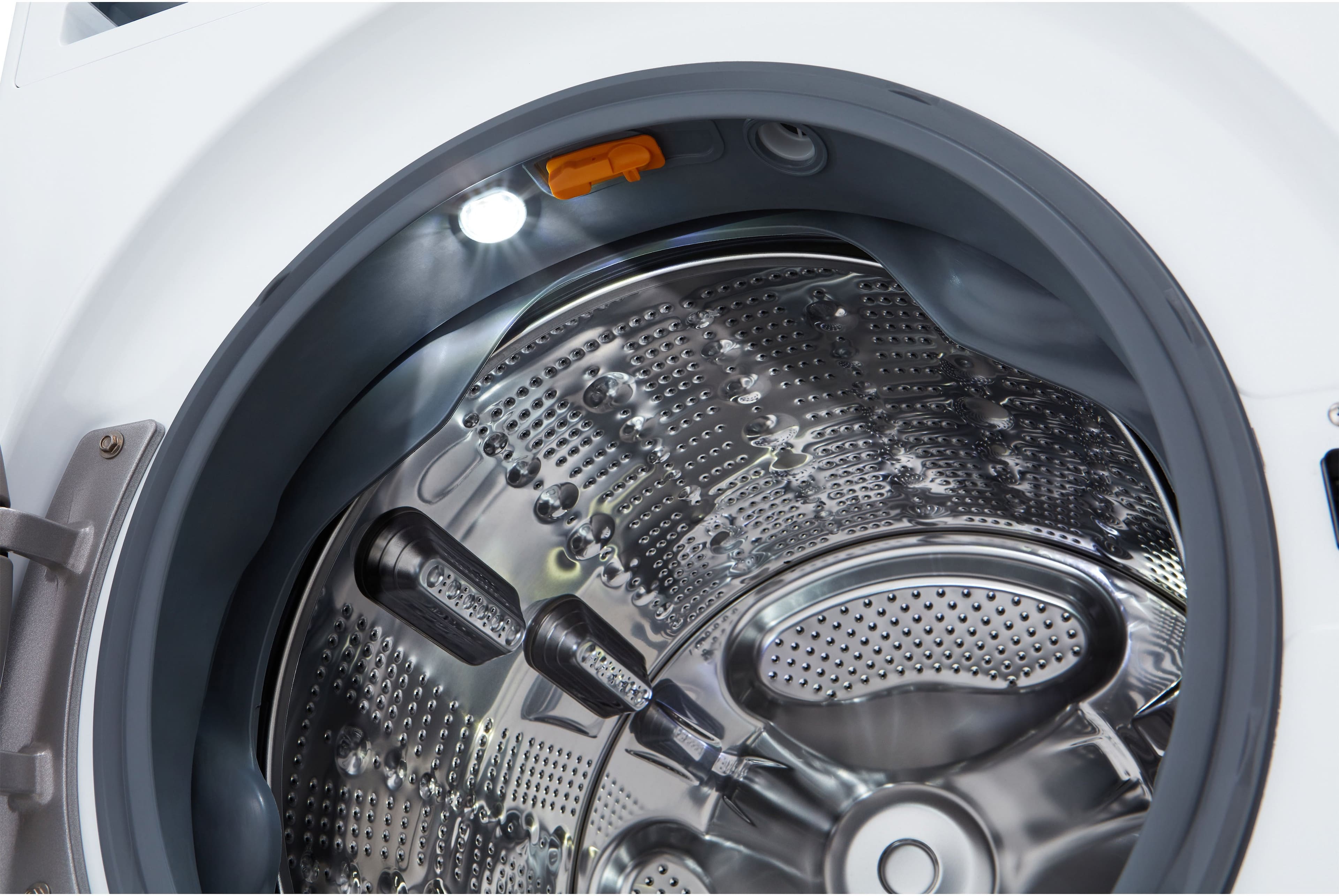 Alt View 25. LG - 5.0 Cu. Ft. High-Efficiency Smart Front Load Washer with Steam and TurboWash 360 - White.