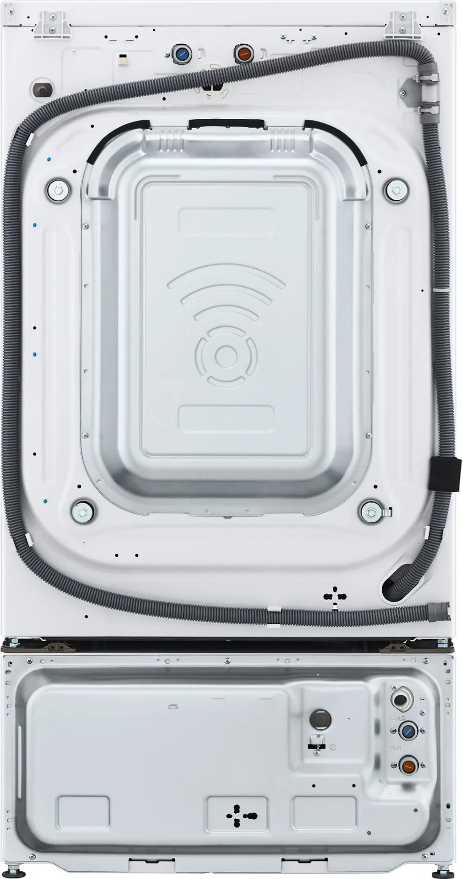 Alt View 32. LG - 5.0 Cu. Ft. High-Efficiency Smart Front Load Washer with Steam and TurboWash 360 - White.