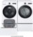 Alt View 33. LG - 5.0 Cu. Ft. High-Efficiency Smart Front Load Washer with Steam and TurboWash 360 - White.