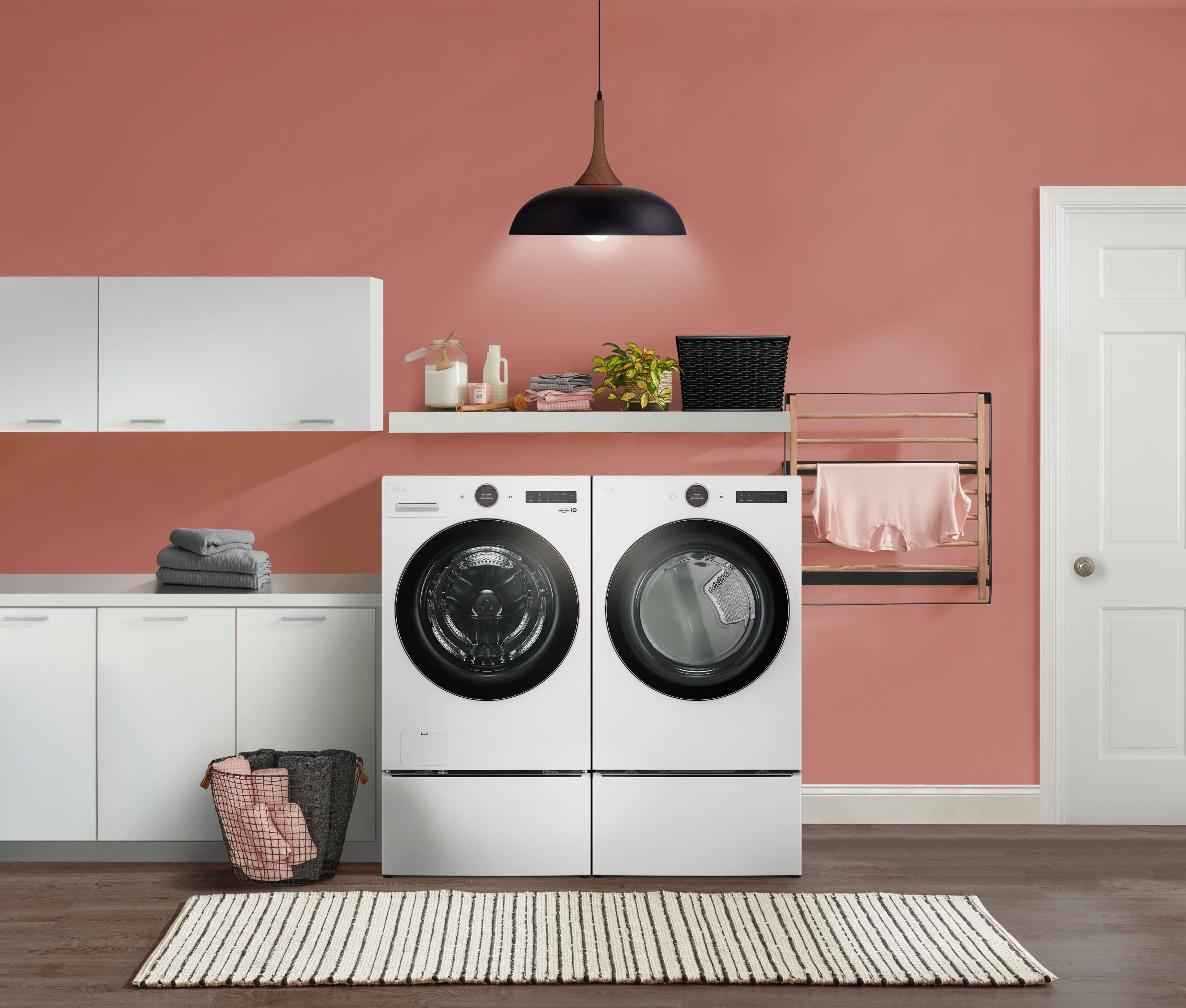 Alt View 35. LG - 5.0 Cu. Ft. High-Efficiency Smart Front Load Washer with Steam and TurboWash 360 - White.
