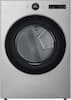 Front. LG - 7.4 Cu. Ft. Stackable Smart Electric Dryer with Steam and Sensor Dry - Graphite Steel.