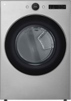 LG - 7.4 Cu. Ft. Smart Electric Dryer with TurboSteam - Graphite Steel - Front_Zoom