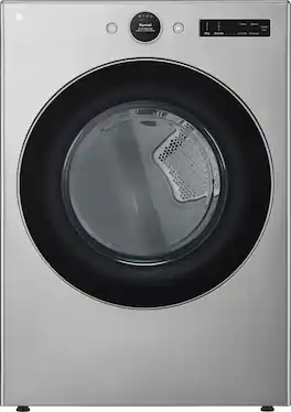 LG - 7.4 Cu. Ft. Stackable Smart Electric Dryer with Steam and Sensor Dry - Graphite Steel