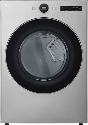 LG - 7.4 Cu. Ft. Stackable Smart Electric Dryer with Steam and Sensor Dry - Graphite Steel
