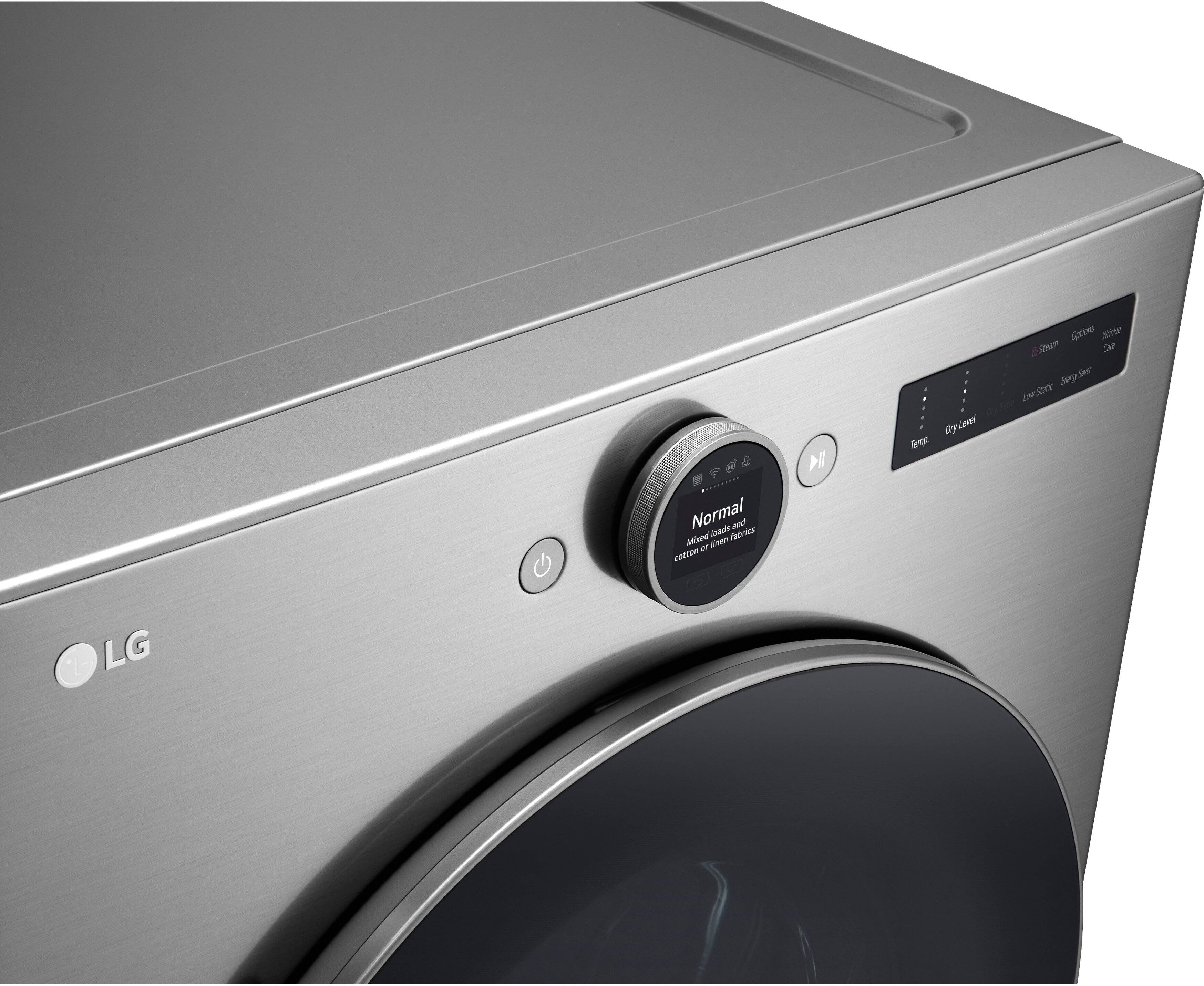 Alt View 25. LG - 7.4 Cu. Ft. Smart Electric Dryer with Steam and Sensor Dry - Graphite Steel.