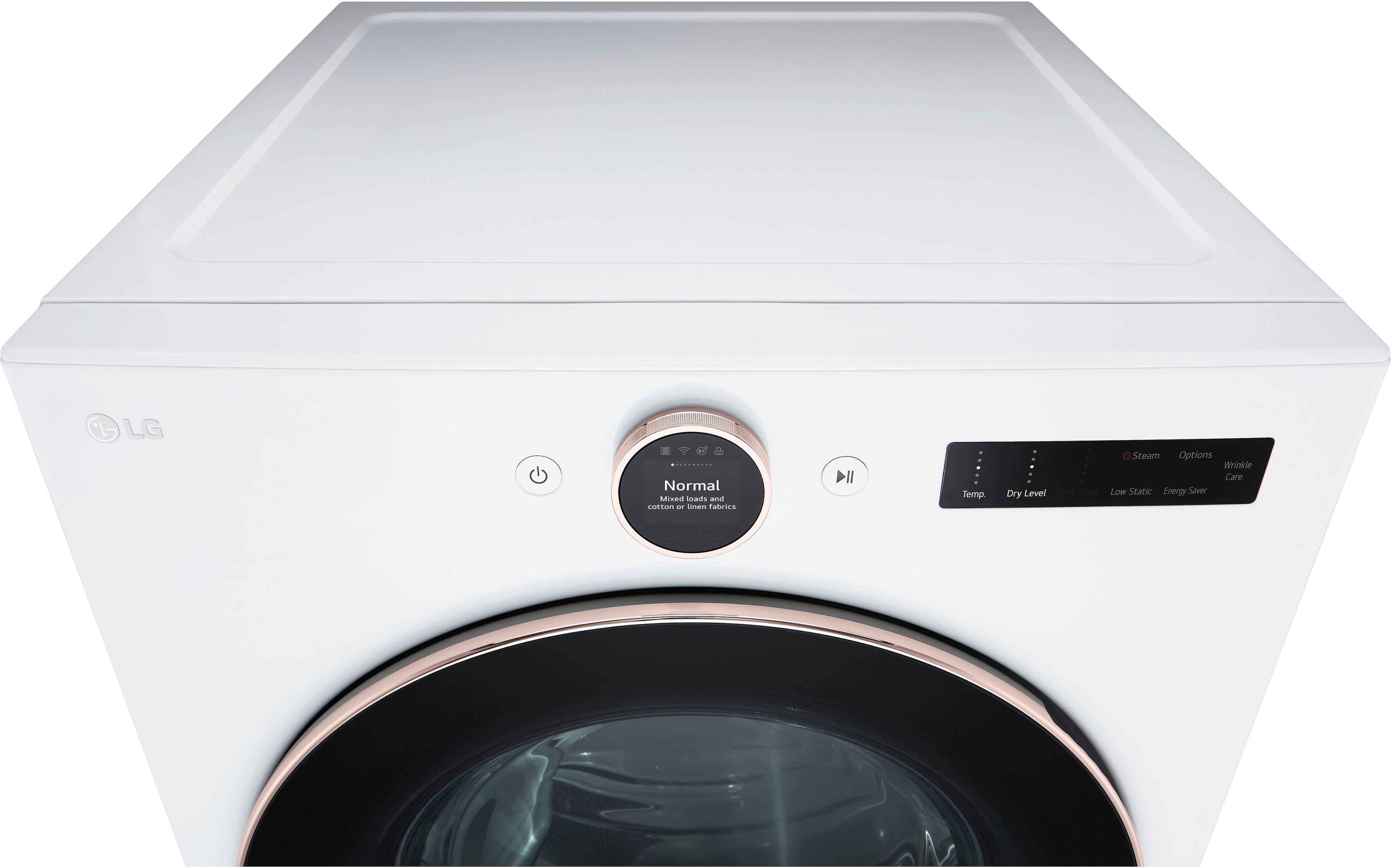 Alt View 12. LG - 7.4 Cu. Ft. Smart Gas Dryer with Steam and Sensor Dry - White.