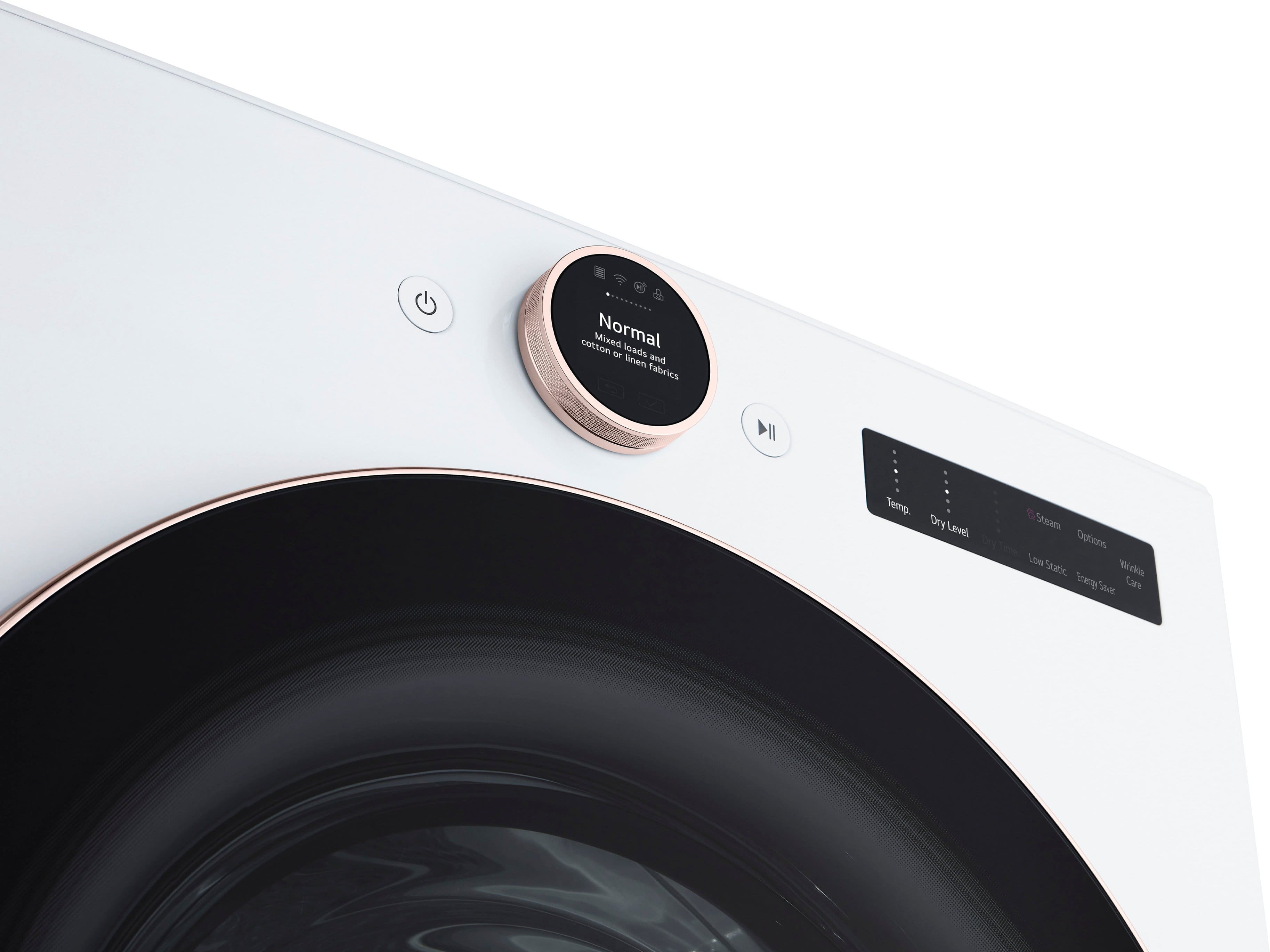 Alt View 11. LG - 7.4 Cu. Ft. Smart Gas Dryer with Steam and Sensor Dry - White.