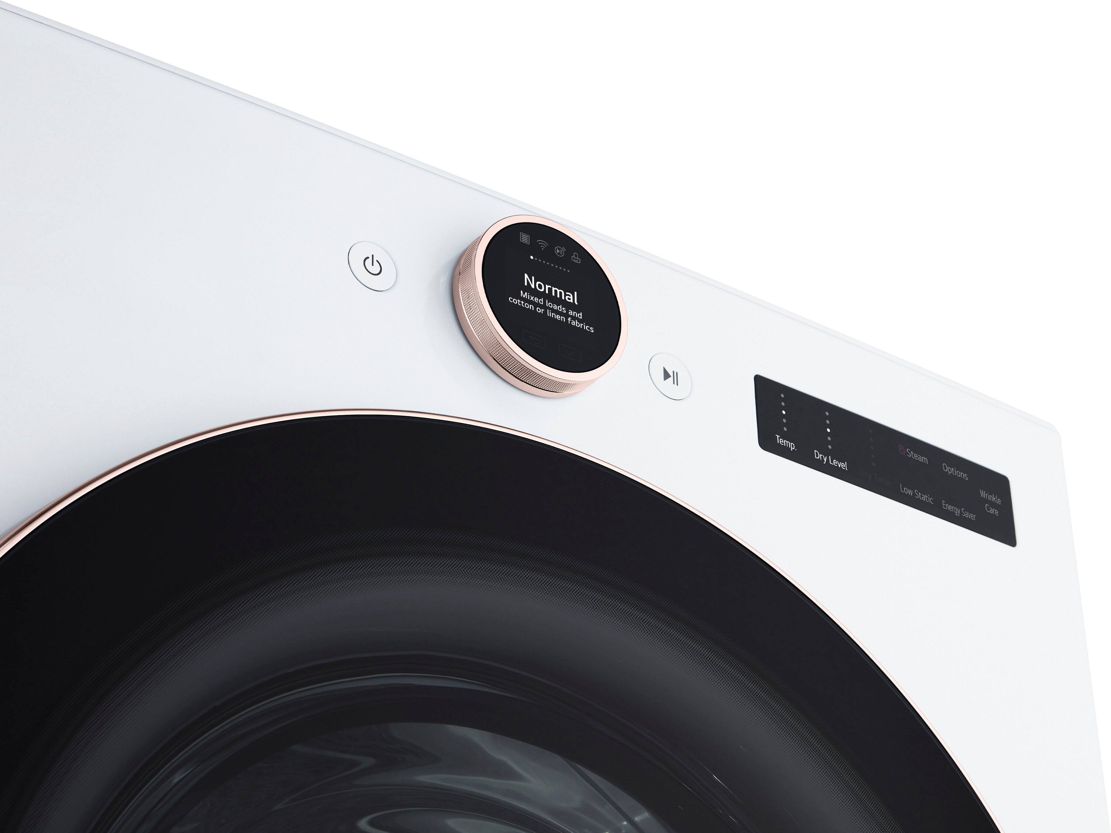 Alt View 11. LG - 7.4 Cu. Ft. Smart Gas Dryer with Steam and Sensor Dry - White.