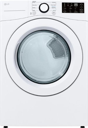LG - 7.4 Cu. Ft. Smart Gas Dryer with Wrinkle Care - White