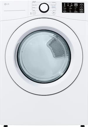 LG - 7.4 Cu. Ft. Stackable Gas Dryer with Wrinkle Care - White
