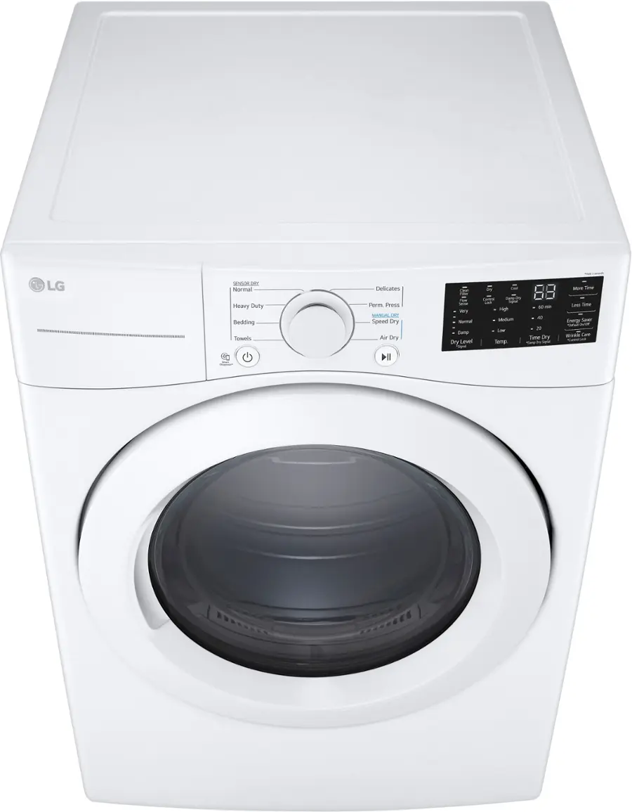 LG 7.4 Cu. Ft. Stackable Gas Dryer with Wrinkle Care White DLG3471W ...