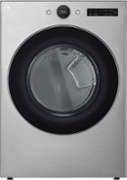 LG - 7.4 Cu. Ft. Smart Gas Dryer with Steam and Sensor Dry - Graphite Steel - Front_Zoom