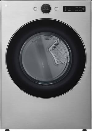 LG - 7.4 Cu. Ft. Stackable Smart Gas Dryer with Steam and Sensor Dry - Graphite Steel