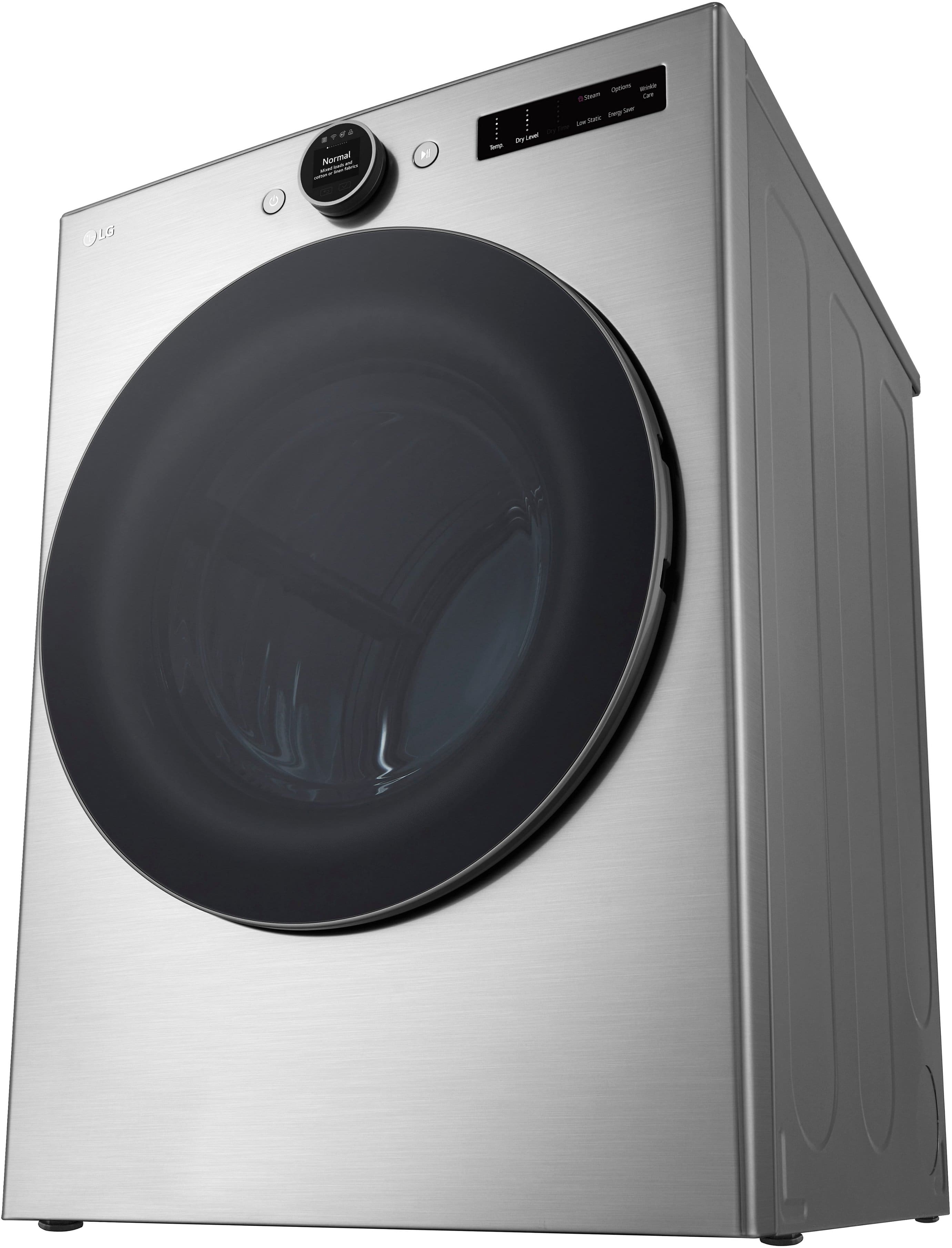 Alt View 21. LG - 7.4 Cu. Ft. Smart Gas Dryer with Steam and Sensor Dry - Graphite Steel.