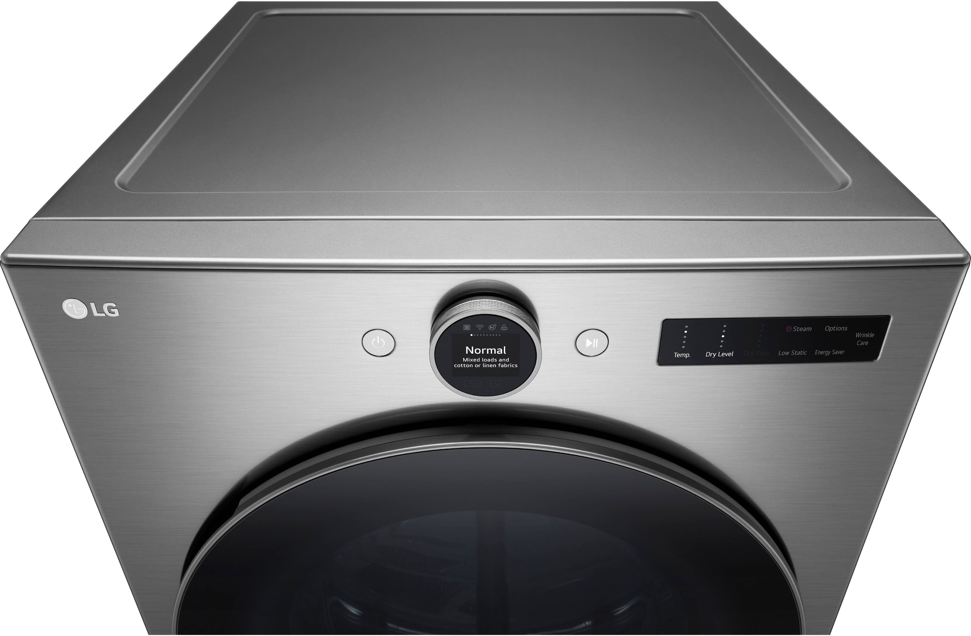 Alt View 23. LG - 7.4 Cu. Ft. Smart Gas Dryer with Steam and Sensor Dry - Graphite Steel.