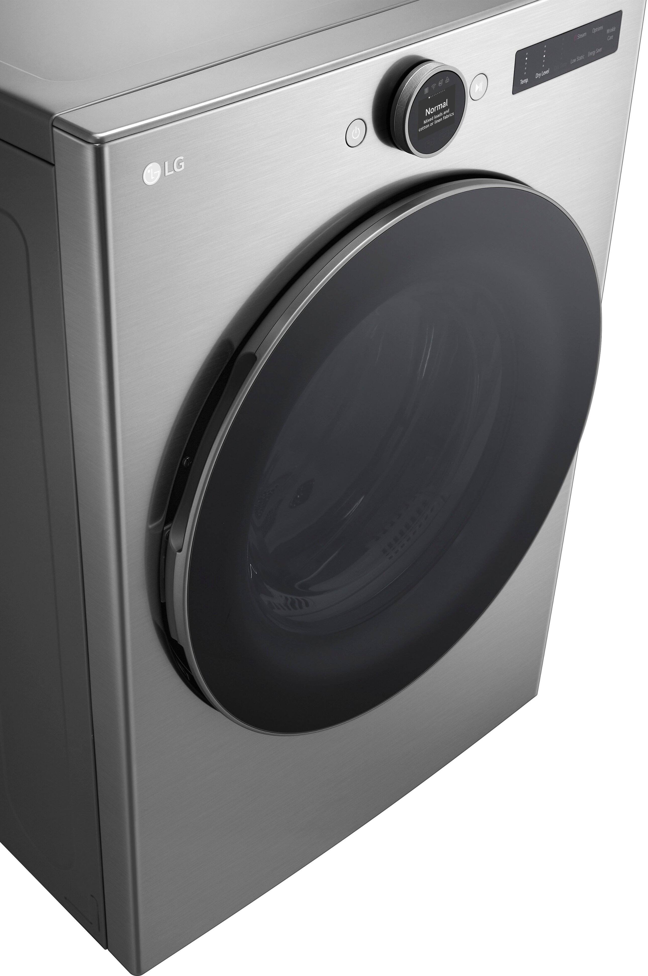 Alt View 29. LG - 7.4 Cu. Ft. Smart Gas Dryer with Steam and Sensor Dry - Graphite Steel.