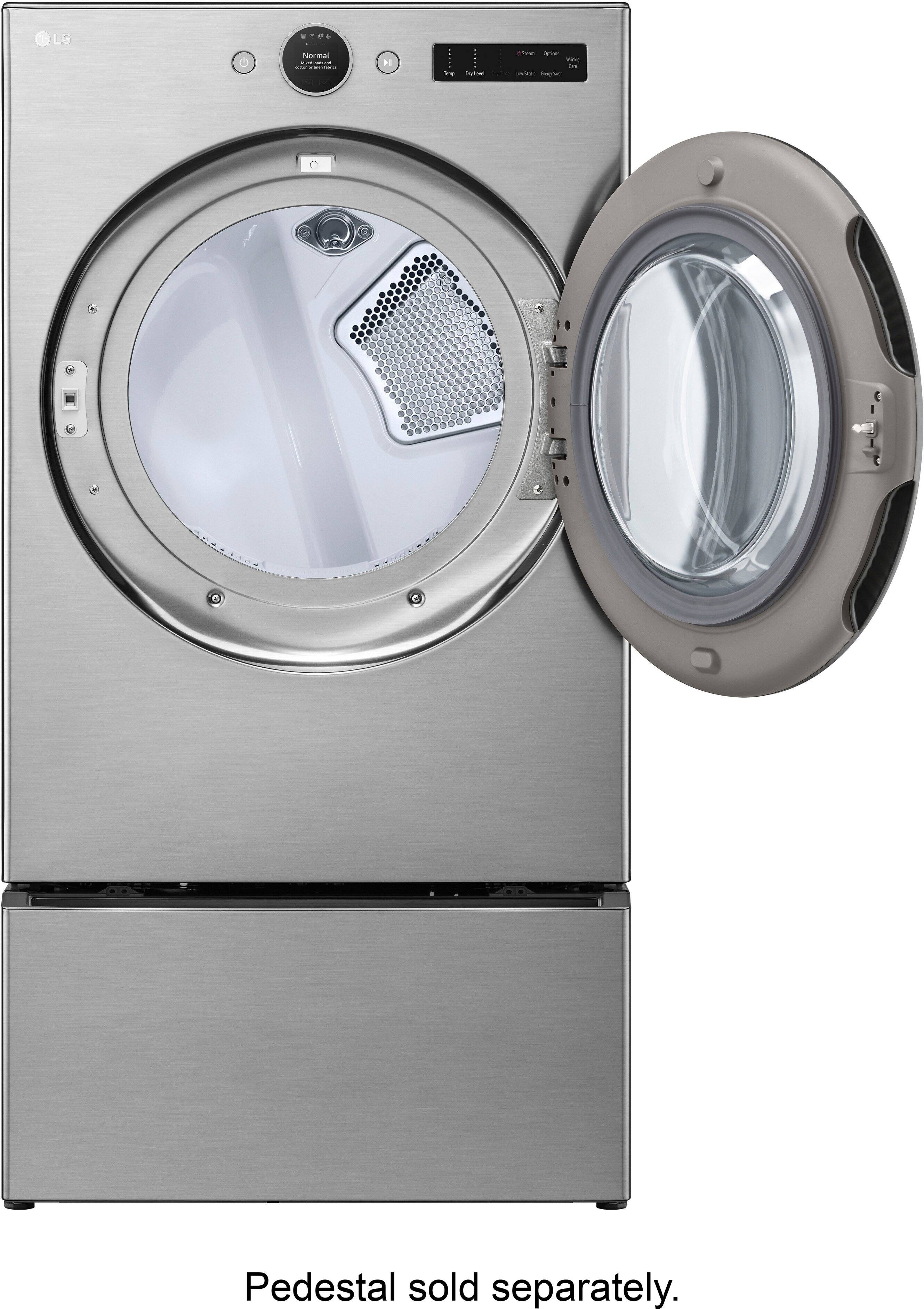 Alt View 32. LG - 7.4 Cu. Ft. Smart Gas Dryer with Steam and Sensor Dry - Graphite Steel.
