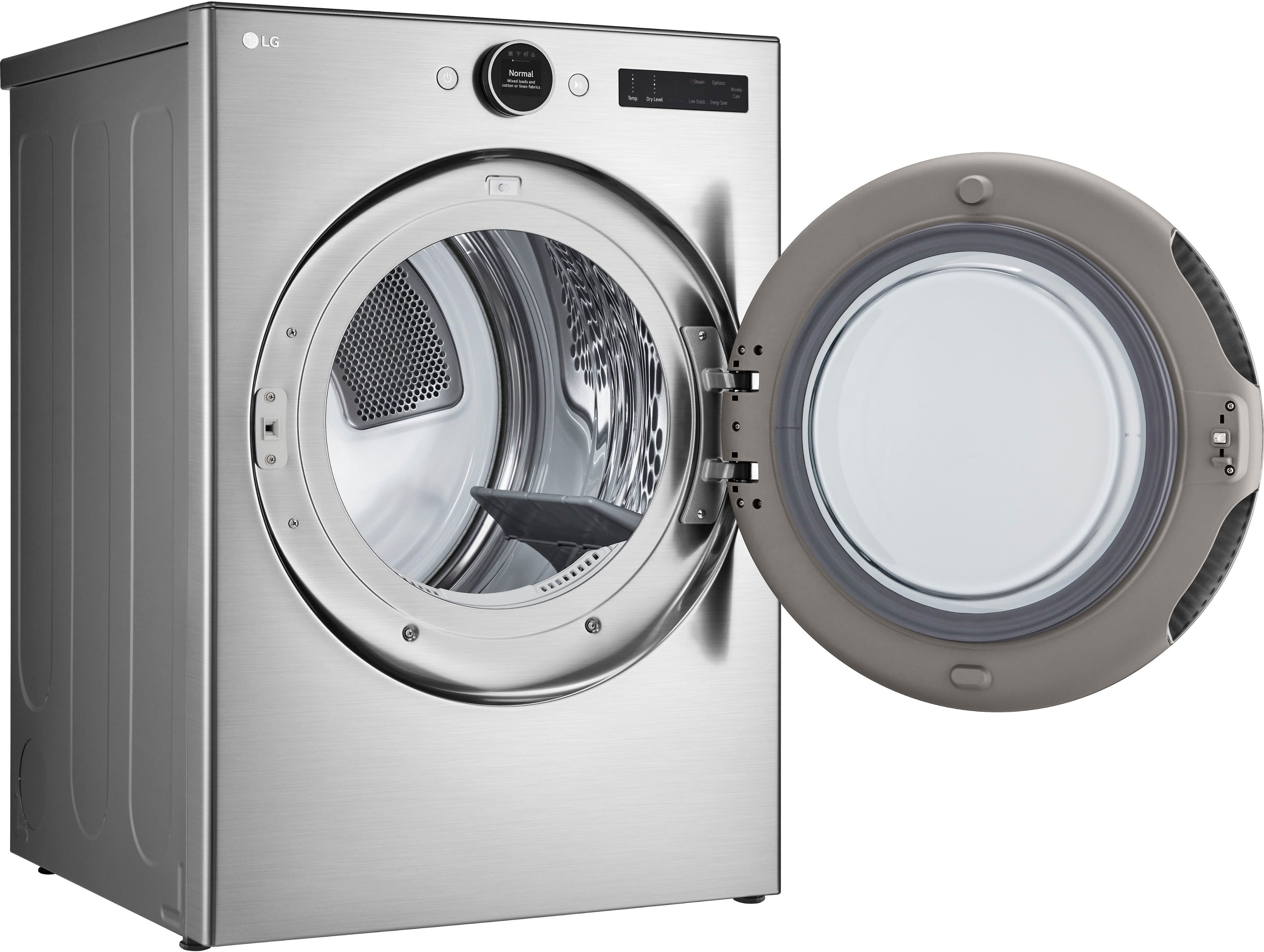 Alt View 19. LG - 7.4 Cu. Ft. Smart Gas Dryer with Steam and Sensor Dry - Graphite Steel.