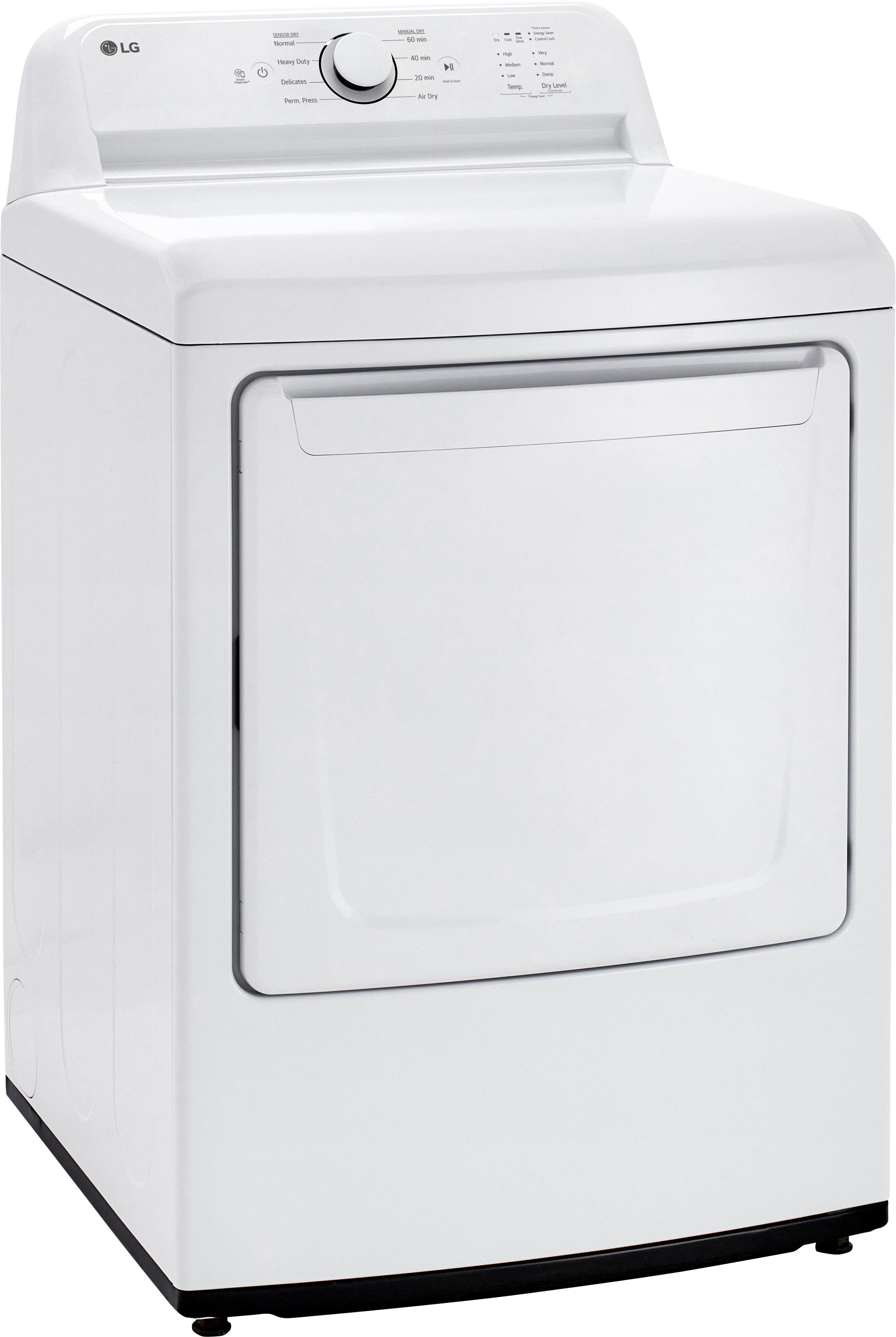 Angle. LG - 7.3 Cu. Ft. Gas Dryer with Sensor Dry - White.