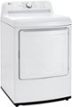 Angle Zoom. LG - 7.3 Cu. Ft. Smart Gas Dryer with Sensor Dry - White.