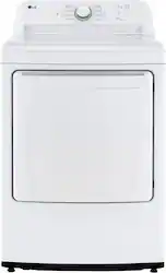 LG - 7.3 Cu. Ft. Gas Dryer with Sensor Dry - White - Front_Zoom