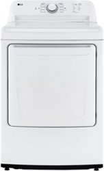 LG - 7.3 Cu. Ft. Smart Gas Dryer with Sensor Dry - White - Front_Zoom