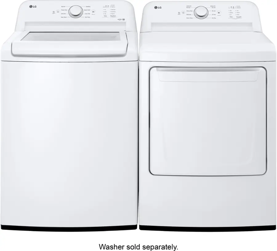 Alt View 17. LG - 7.3 Cu. Ft. Gas Dryer with Sensor Dry - White.