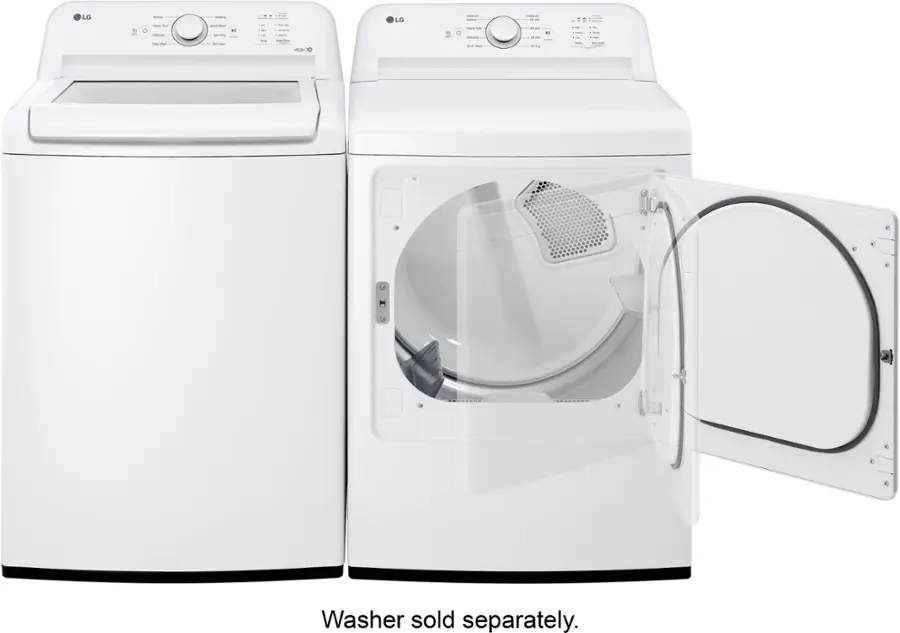 Alt View 19. LG - 7.3 Cu. Ft. Gas Dryer with Sensor Dry - White.