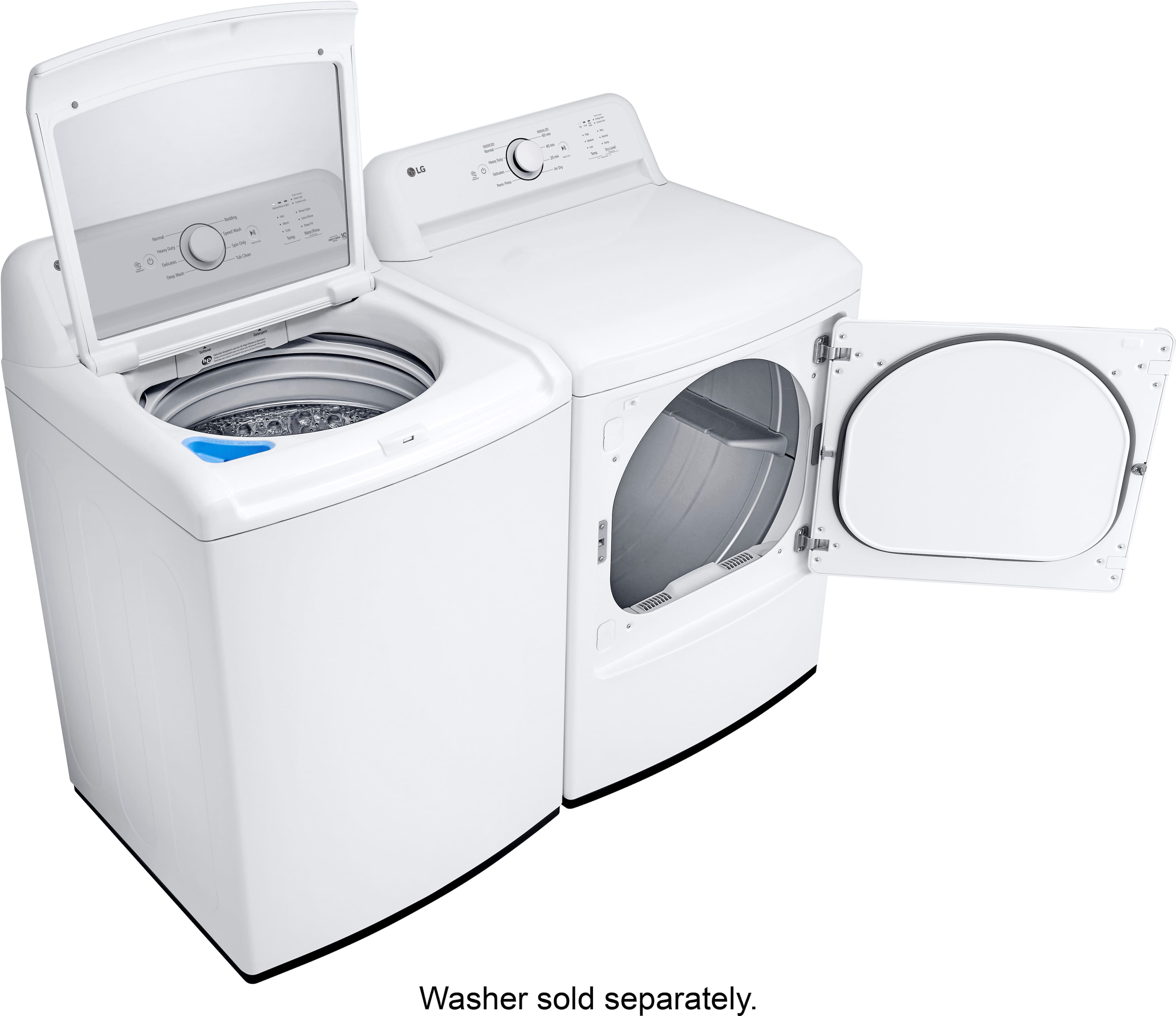 Alt View 21. LG - 7.3 Cu. Ft. Gas Dryer with Sensor Dry - White.