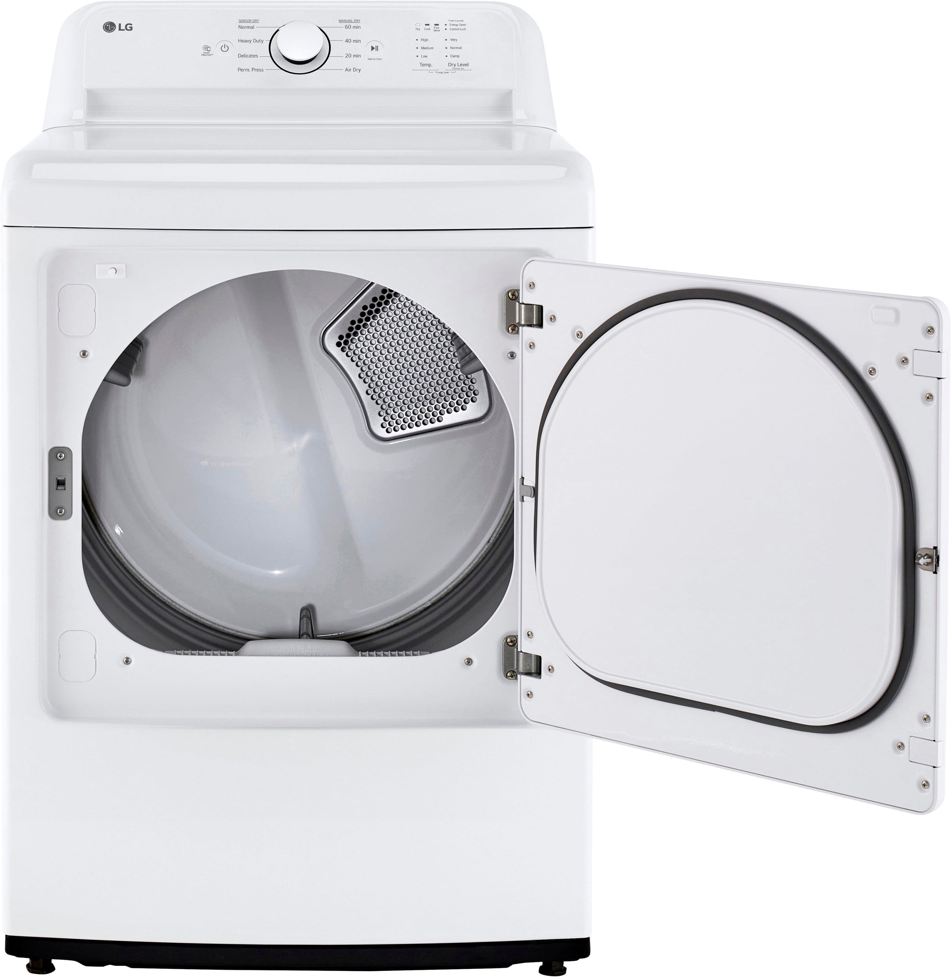 Alt View 3. LG - 7.3 Cu. Ft. Gas Dryer with Sensor Dry - White.