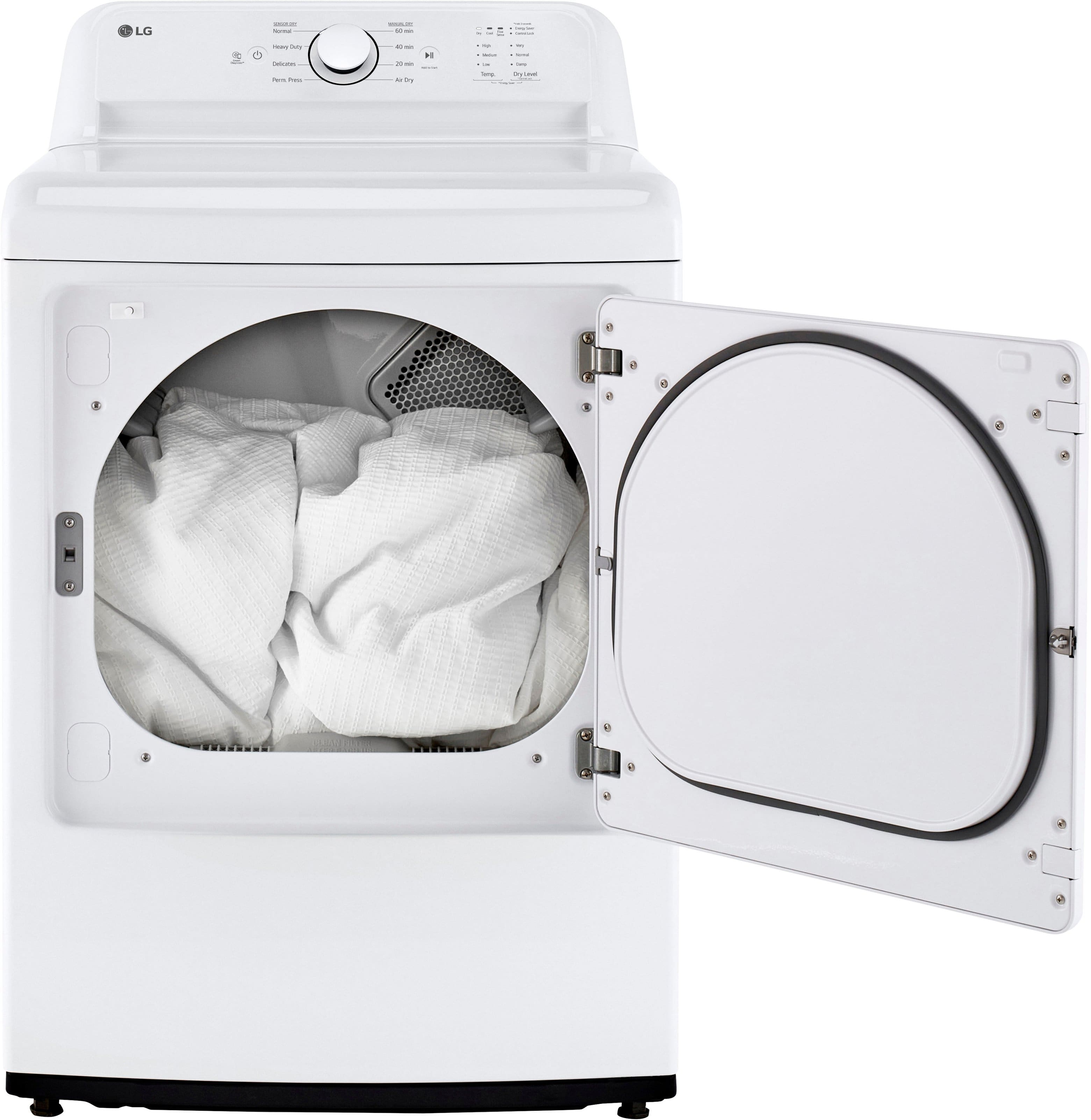 Alt View 11. LG - 7.3 Cu. Ft. Gas Dryer with Sensor Dry - White.