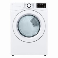 LG - 7.4 Cu. Ft. Electric Dryer with Wrinkle Care - White - Front_Zoom