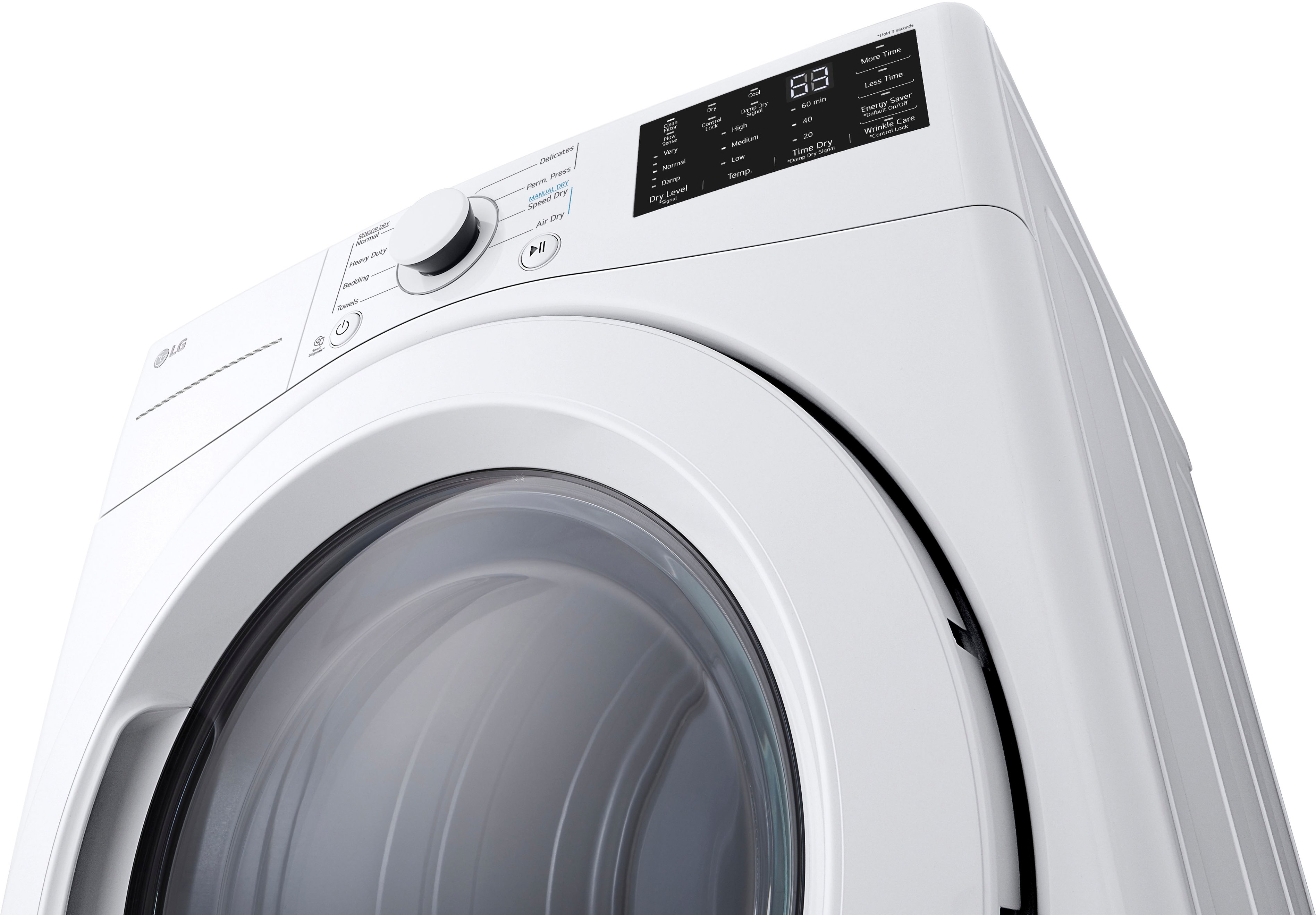 Alt View 14. LG - 7.4 Cu. Ft. Electric Dryer with Wrinkle Care - White.