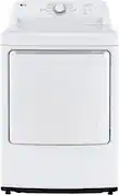 Front. LG - 7.3 Cu. Ft. Electric Dryer with Sensor Dry - White.