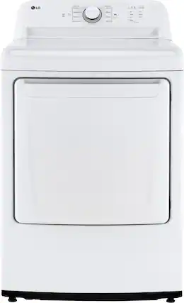 Front. LG - 7.3 Cu. Ft. Electric Dryer with Sensor Dry - White.