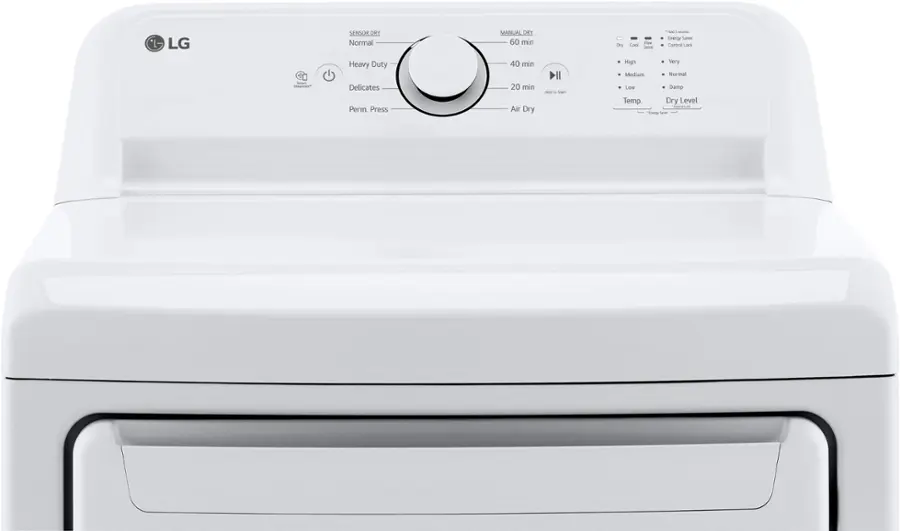 Alt View 14. LG - 7.3 Cu. Ft. Electric Dryer with Sensor Dry - White.